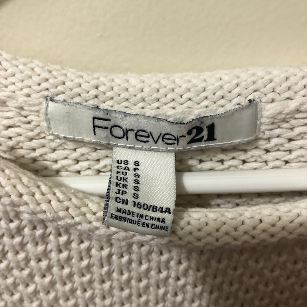 F21 Knitted/Crocheted Striped Sweater - Picture 3 of 8